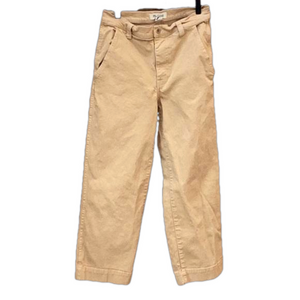 Madewell light mustard colored crop pants. Women’s size 28